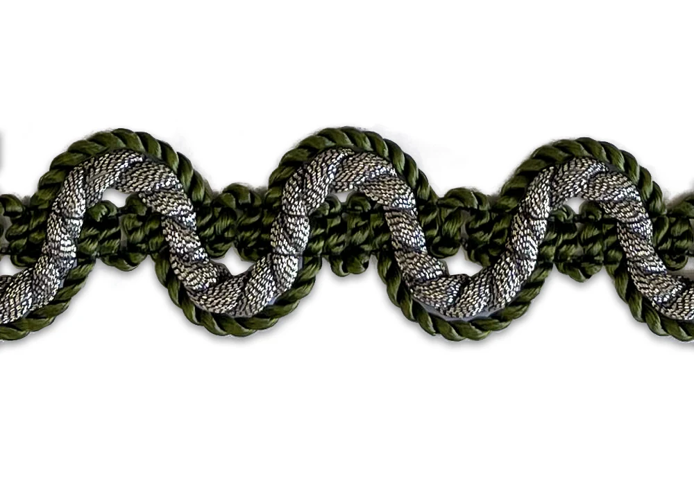 3/4" Mossy Serpent Braided Trim (Made in Austria)