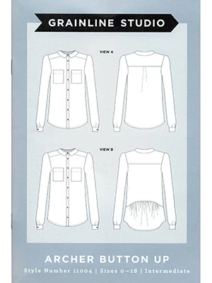 Grainline Studio Patterns - Archer Button Up #11004 - Sizes 0-18
