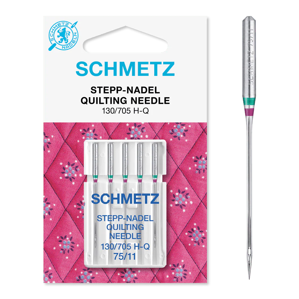 Schmetz Sewing Machine Needles: Quilting Size 75/11. Pack of 5 needles.