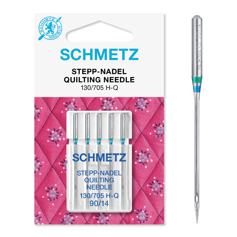 Schmetz Sewing Machine Needles: Quilting Size 90/14. Pack of 5 needles.