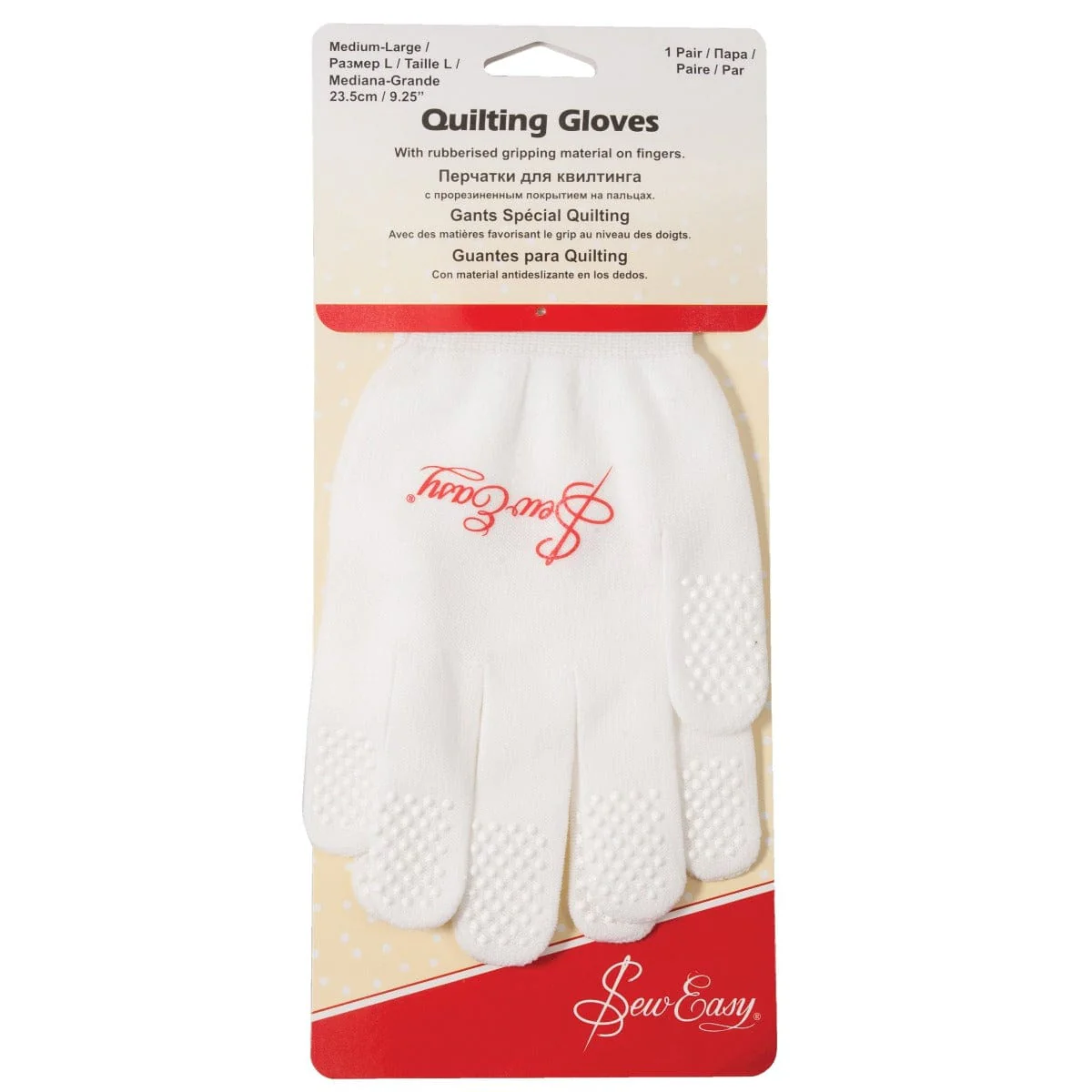 Quilting Gloves with Gripping: medium to large size