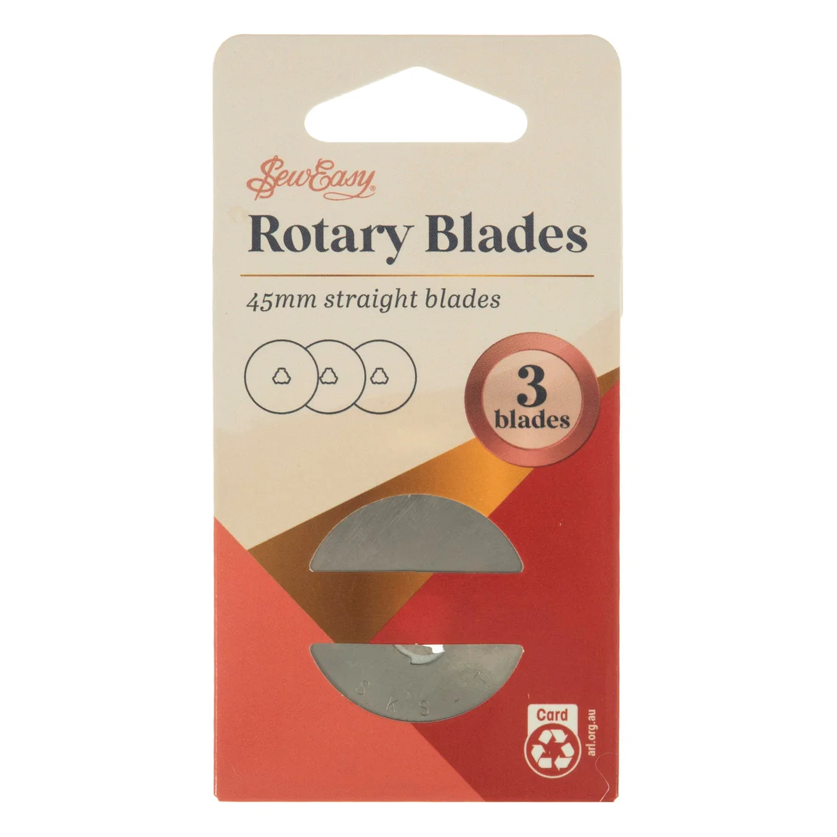 45mm Sew Easy replacement rotary cutter blades: 3 pack