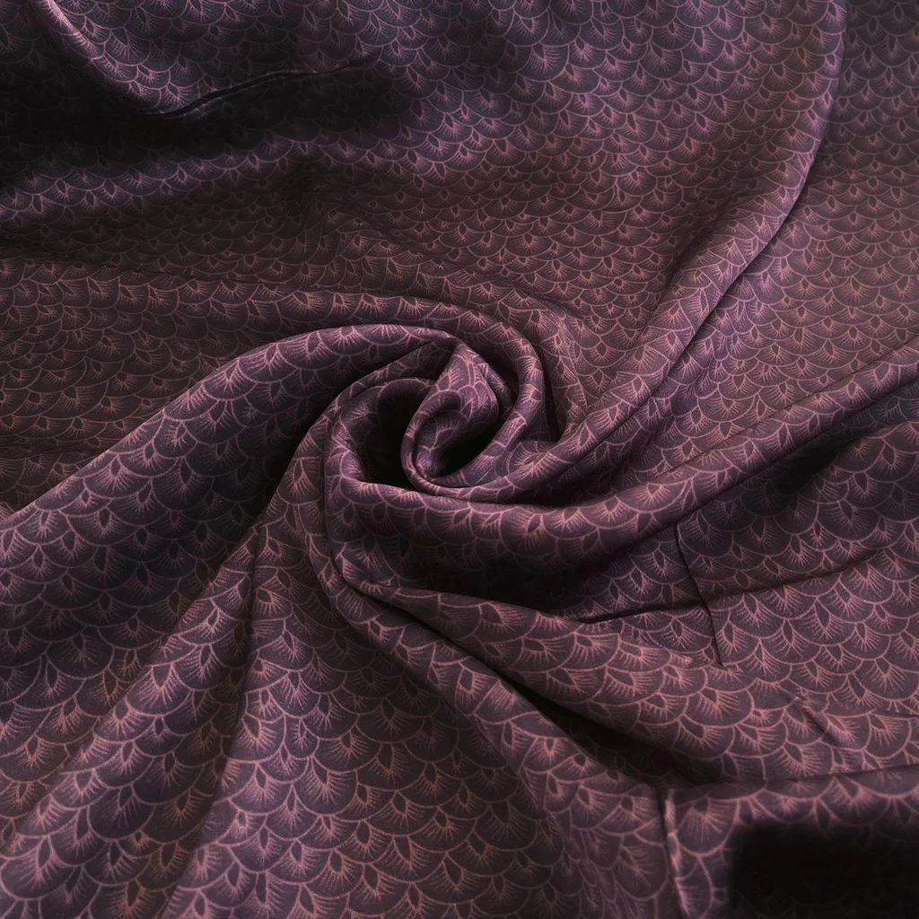 Shiraz Fan Print Rayon Satin