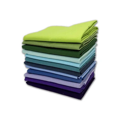 Fat Quarter Bundle - Solids - Cool/12pc