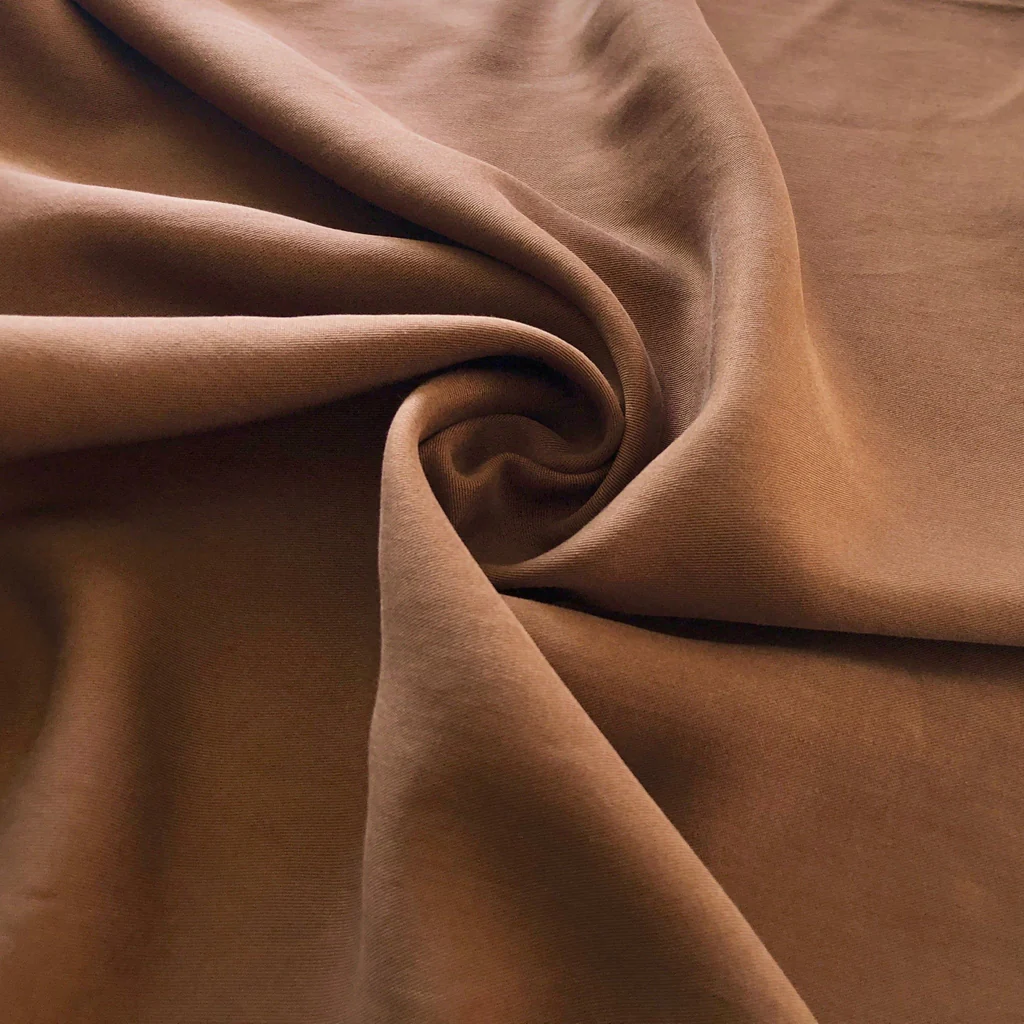Tobacco Brown Tencel Twill