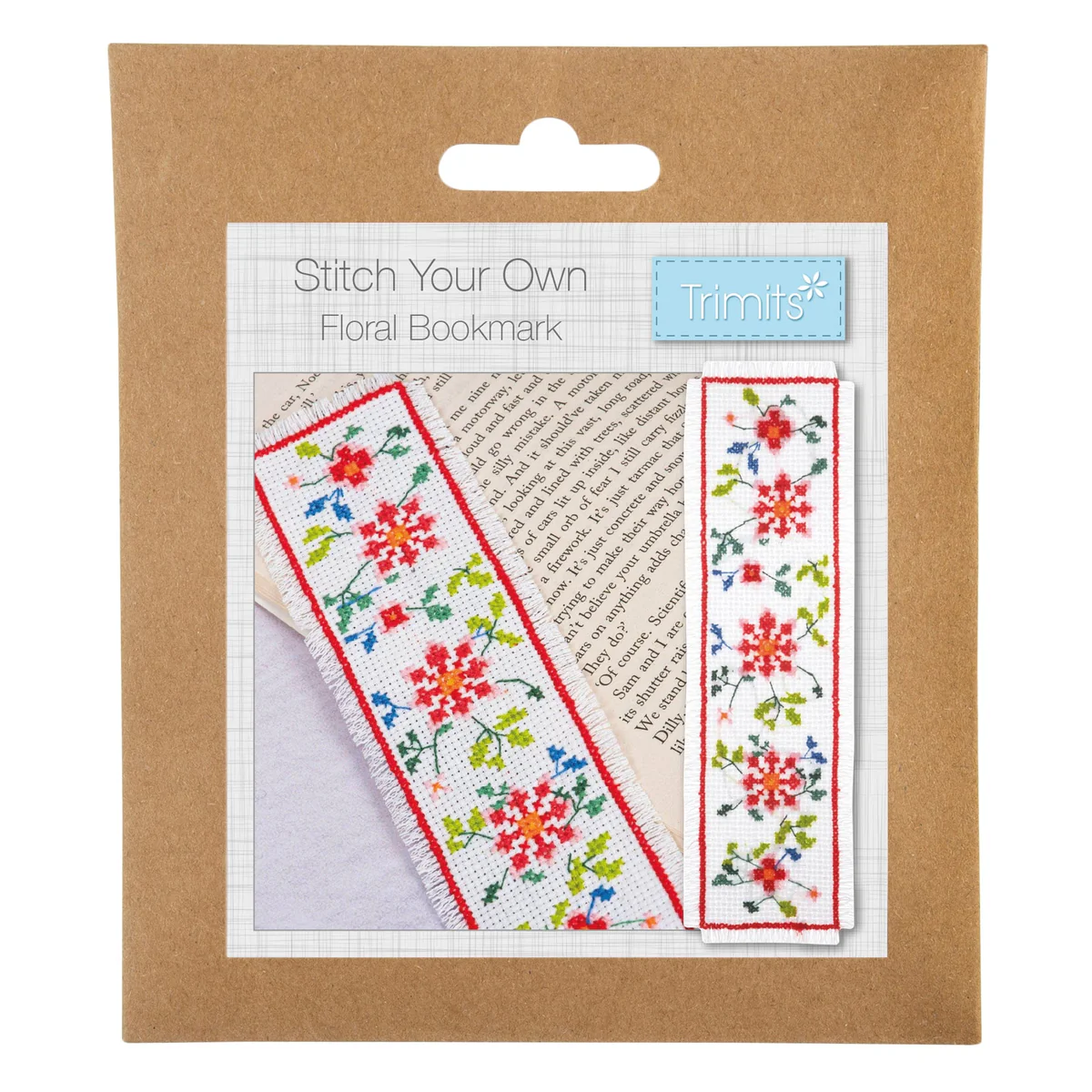 Cross Stitch Bookmark Kit Floral