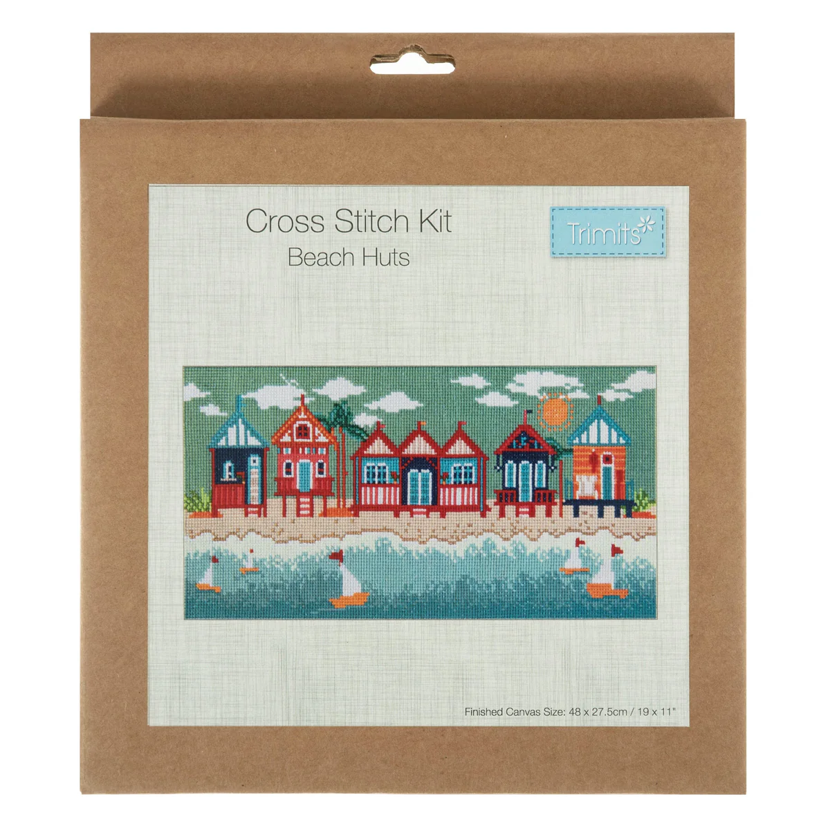 Cross Stitch Kit Beach Huts