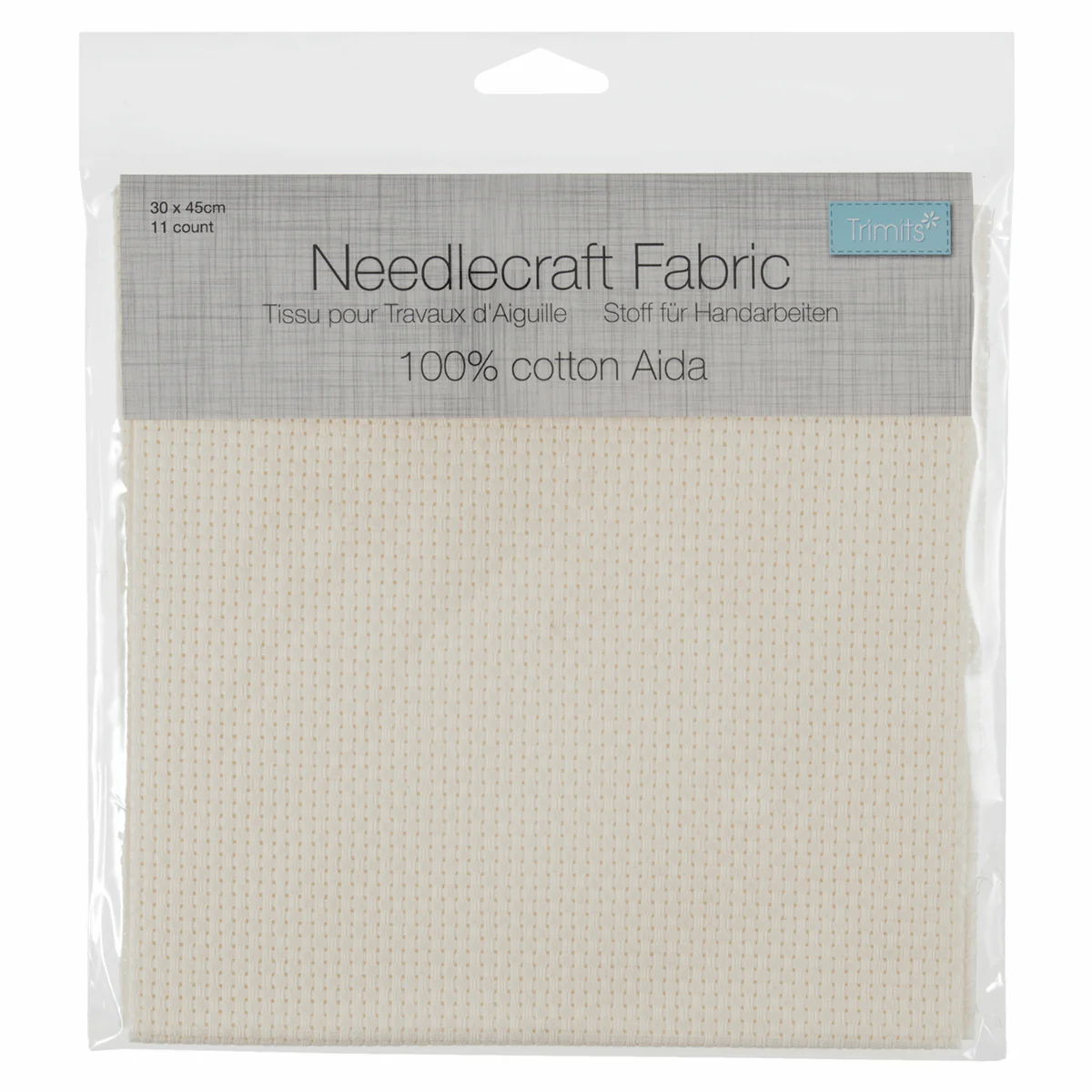 Aida Needlecraft Fabric 11 Count 30cm x 45cm Cream