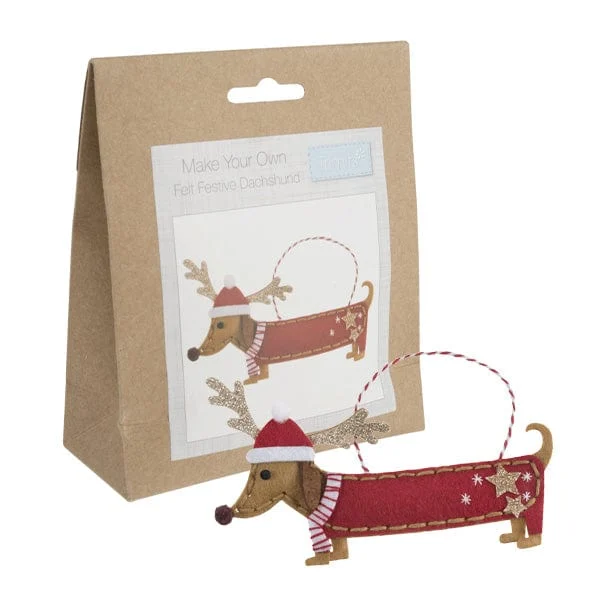 Felt Decoration Kit: Festive Dachshund
