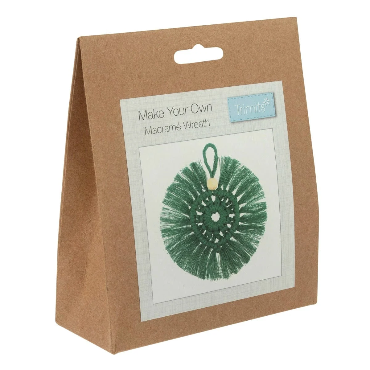 Macramé Kit Wreath Decoration: Green