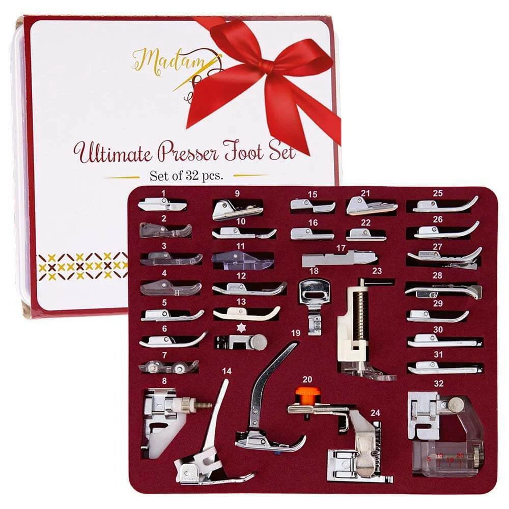Ultimate Presser Foot Set - 32 Essential Feet in One Box