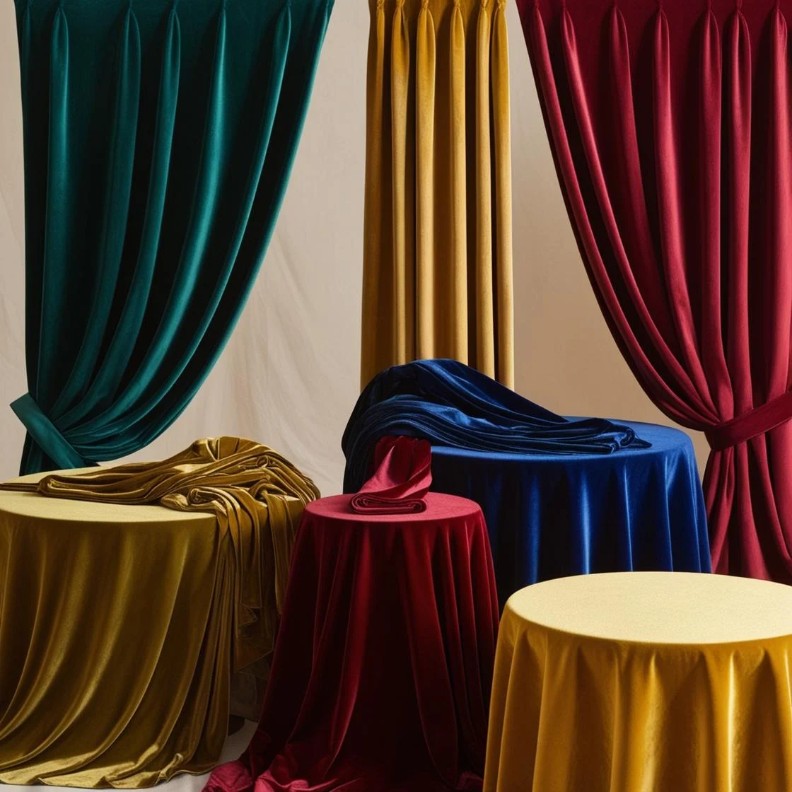 Velvet Fabric for Upholstery Curtain by The Yard
