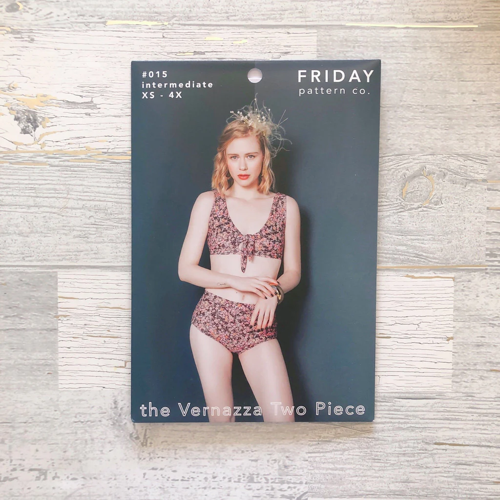 Vernazza Two-Piece Swimsuit Sewing Pattern by Friday Pattern Company