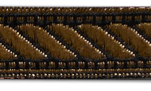 5/8" Metallic Gold Rope Black Woven Ribbon