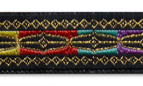 5/8" Rainbow Onion Dome Woven Ribbon