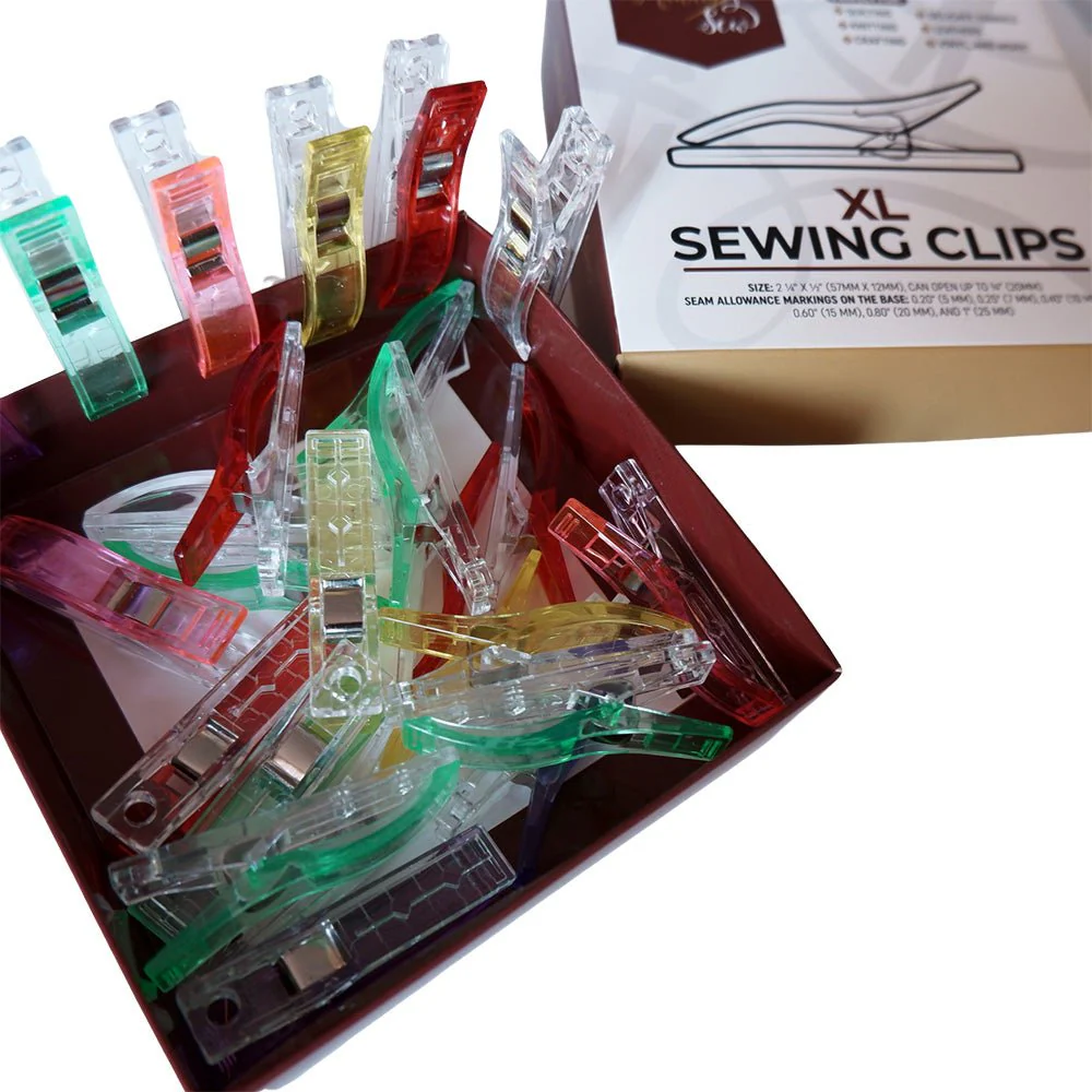XL Sewing Clips - 2 ¼ x ½ inch - multicolor - 25 pcs /box