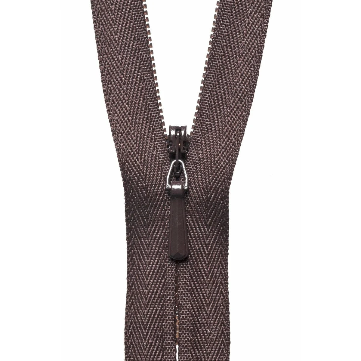 YKK Concealed Zip 23cm / 9 inch: Brown (Colour 570)
