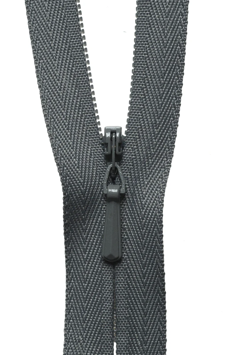 YKK Concealed Zip 23cm / 9 inch: Elephant (Colour 275)
