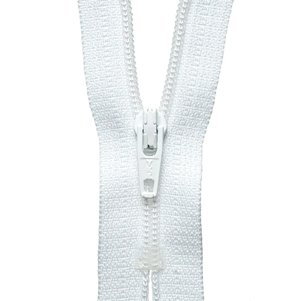 YKK Dress / Skirt Zip 30cm / 12 inch: White (Colour 501)