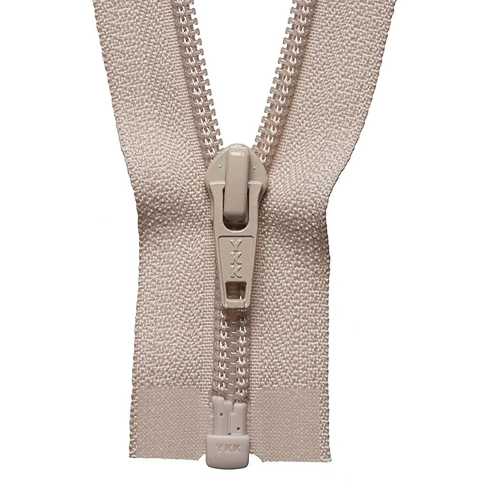 YKK Nylon Open End Zip 66cm / 26 inch: Beige (Colour 572)