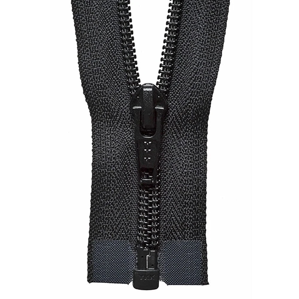 YKK Nylon Open End Zip 66cm / 26 inch: Black (Colour 580)